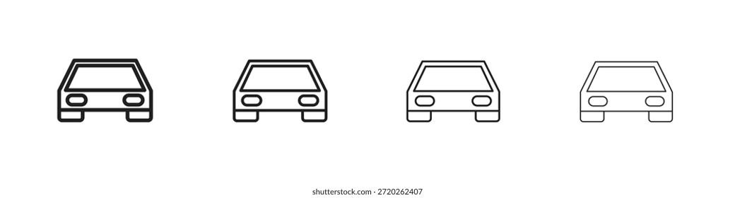 Iconos de tráfico Esquema del símbolo de Vector