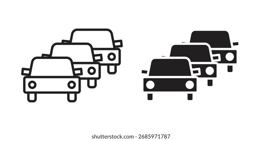 Trafic icons simple vector set. logo sign symbol set