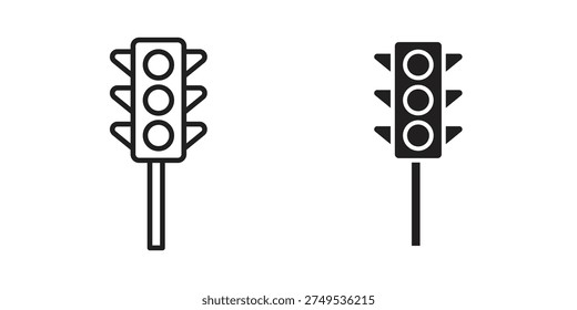 Trafic icons for templates, web design and infographics
