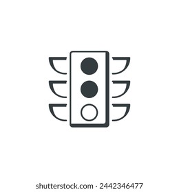 Trafic light icon, Trafic light vector illustration