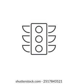 Icono de semáforo, Ilustración vectorial