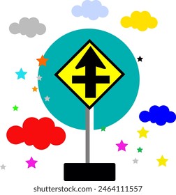 Trafic light signs for road suitable for kids education or elementary school