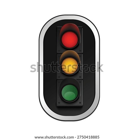 Trafic Light Vector, Red Green Yellow Light