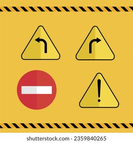 Trafic Line and trafic symbol vector