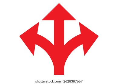 Trafic way icon isolated Road arrow Sketch print vector stock illustration