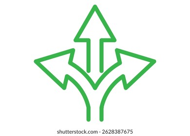 Trafic way icon isolated Road arrow Sketch print vector stock illustration