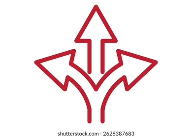 Trafic way icon isolated Road arrow Sketch print vector stock illustration