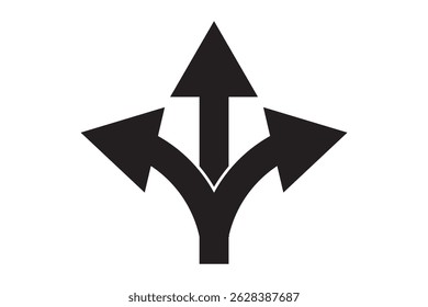 Trafic way icon isolated Road arrow Sketch print vector stock illustration