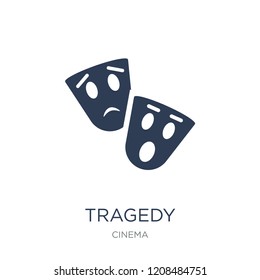 tragedy icon. Trendy flat vector tragedy icon on white background from Cinema collection, vector illustration can be use for web and mobile, eps10