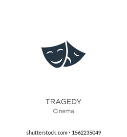 Tragedy icon vector. Trendy flat tragedy icon from cinema collection isolated on white background. Vector illustration can be used for web and mobile graphic design, logo, eps10