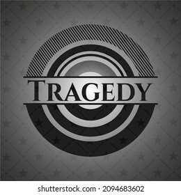 Tragedy retro style black emblem. Vector Illustration. Detailed. 