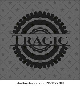 Tragic dark emblem. Retro