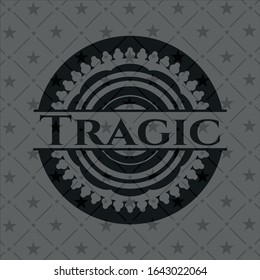 Tragic dark emblem. Vector Illustration. Detailed.