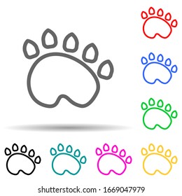 trail of the beast multi color style icon. Simple thin line, outline vector of web icons for ui and ux, website or mobile application