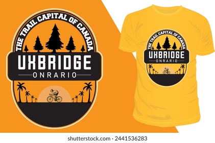 the trail capital of canada uxbridge onrario t shirt design