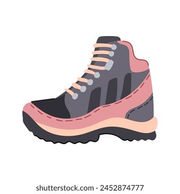 trail hiking boots female cartoon. footwear mountains, gear adventures, essentials fashion trail hiking boots female sign. isolated symbol vector illustration