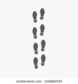 trail line vector icon shoe prints eps10