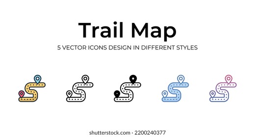 Trail Map Icon. Design From Camping Collection. Vector Illustration	