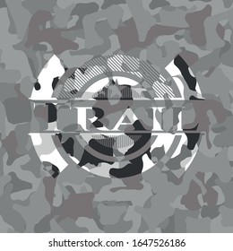 Trail on grey camouflaged pattern