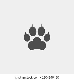 Trail paws flat vector icon