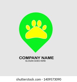 trail paws vector illustration dog cat stock vector design