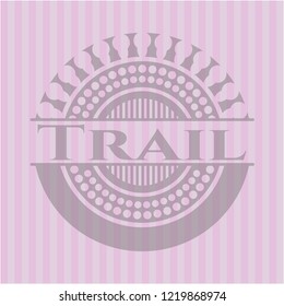 Trail retro pink emblem