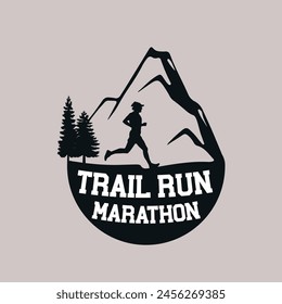  Trail Run logo vector graphic of illustration
