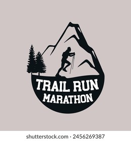  Trail Run logo vector graphic of illustration