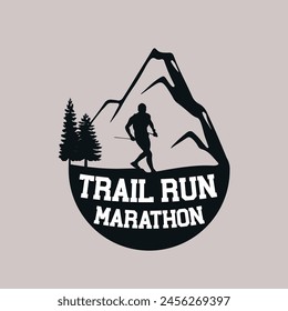  Trail Run logo vector graphic of illustration