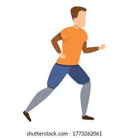 Trail running icon. Cartoon of trail running vector icon for web design isolated on white background