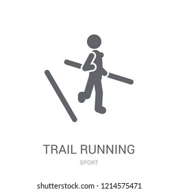 trail running icon. Trendy trail running logo concept on white background from Sport collection. Suitable for use on web apps, mobile apps and print media.
