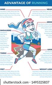 Trail Running Info graphics Illustration Concept