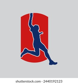 Trail Running Logo vector graphic of illustration 