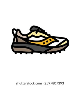 trail running shoes footwear tourism color icon vector. trail running shoes footwear tourism sign. isolated symbol illustration