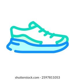 trail running shoes footwear tourism color icon vector. trail running shoes footwear tourism sign. isolated symbol illustration