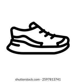 trail running shoes footwear tourism line icon vector. trail running shoes footwear tourism sign. isolated contour symbol black illustration