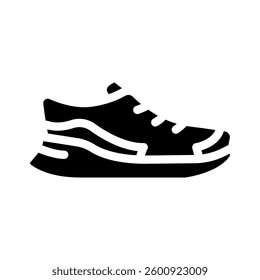 trail running shoes footwear tourism glyph icon vector. trail running shoes footwear tourism sign. isolated symbol illustration