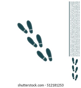 trail of shoe print icon