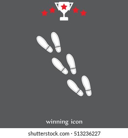 trail of shoe print icon