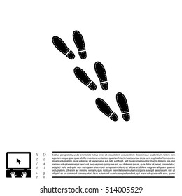 trail of shoe print icon