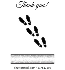trail of shoe print icon