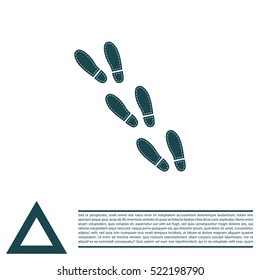 trail of shoe print icon
