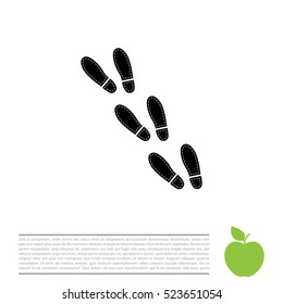 trail of shoe print icon