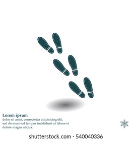 trail of shoe print icon