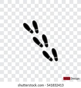 trail of shoe print icon