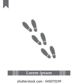 trail of shoe print icon