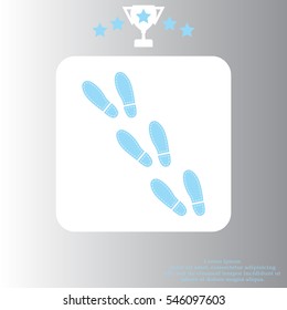 trail of shoe print icon