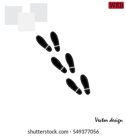 trail of shoe print icon