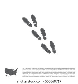 trail of shoe print icon