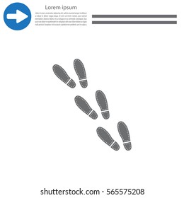 trail of shoe print icon